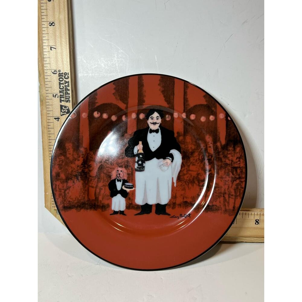 Williams Sonoma Guy Buffet Waiter Art Plate Collectible Decorative Dish